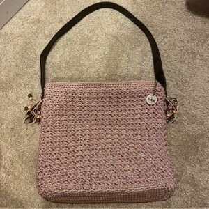 The Sak- pink crochet handbag